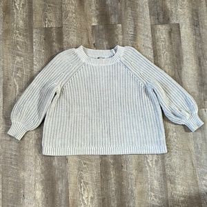Aerie Gray Boxy Ballon Sleeve Sweater Small